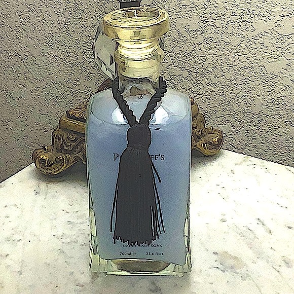 PECKSNIFF’S ENGLAND LAVENDER & WHITE TEA LUXURY BATH SOAK NEW 23.6oz GLASS - Picture 9 of 9